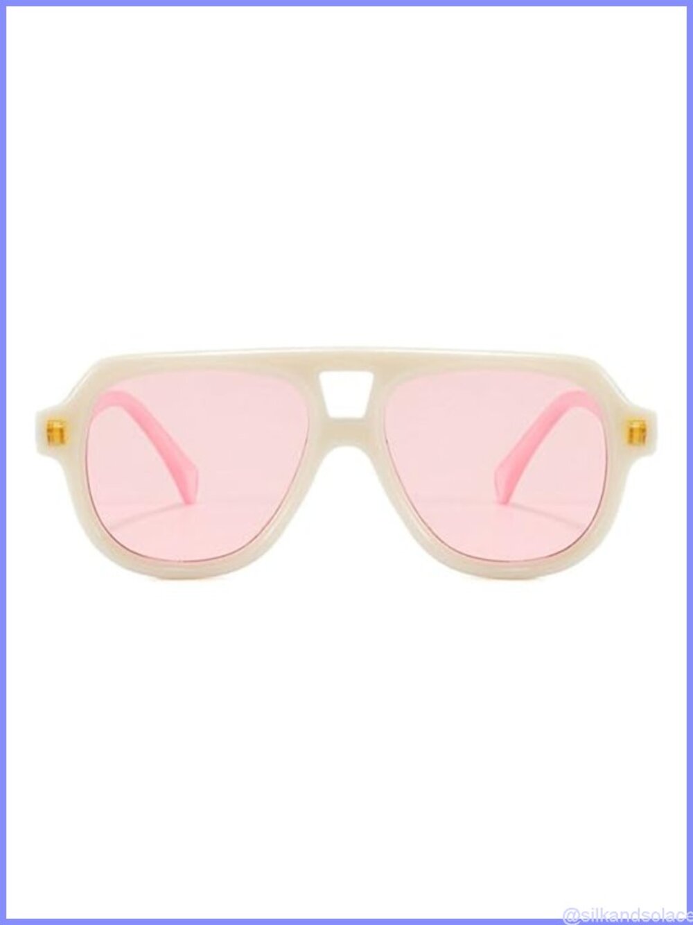 Retro Pilot Double Bridge Sunglasses UV400 Full Coverage Unisex